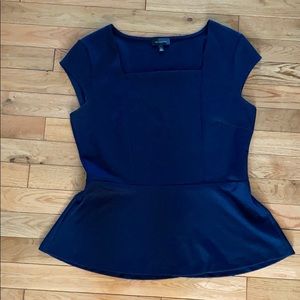 Blue peplum top